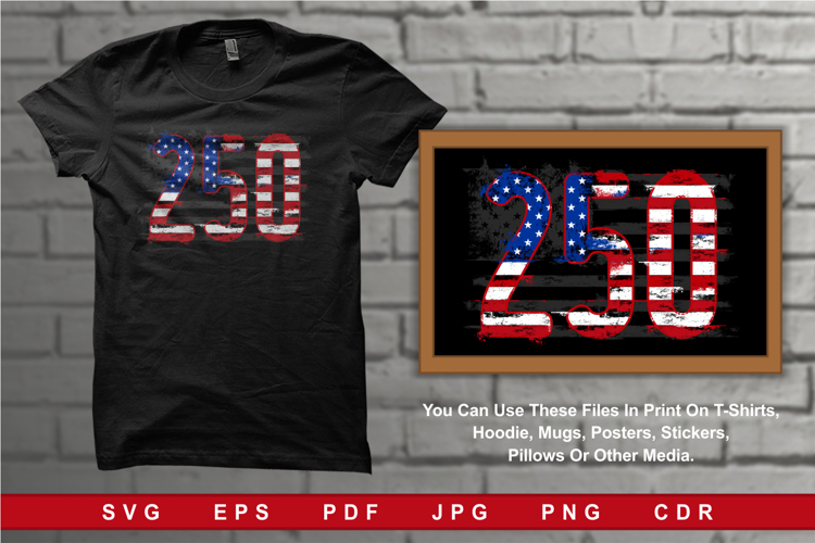 250 Years of American Independence Patriotic USA Design