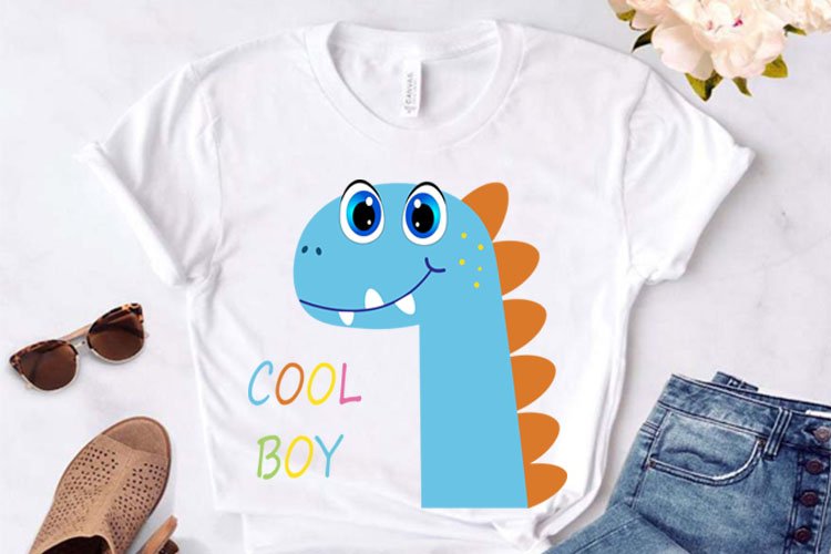 Cute Dinosaur svg, cute dinosaur svg, clipart, funny dino sv example image 1