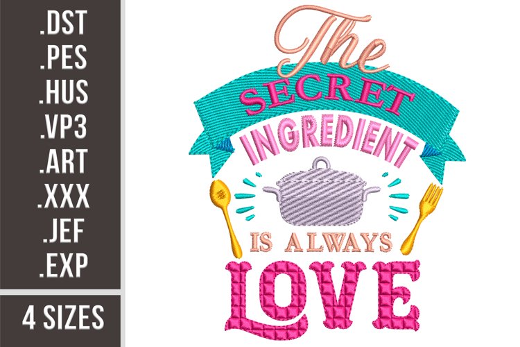 The secret ingredient is always love. Kitchen embroidery