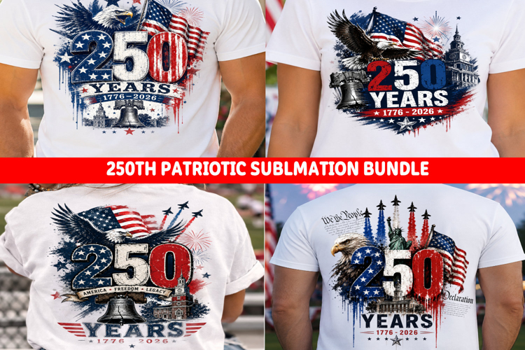 USA 250th Anniversary Patriotic Png Sublimtion Design