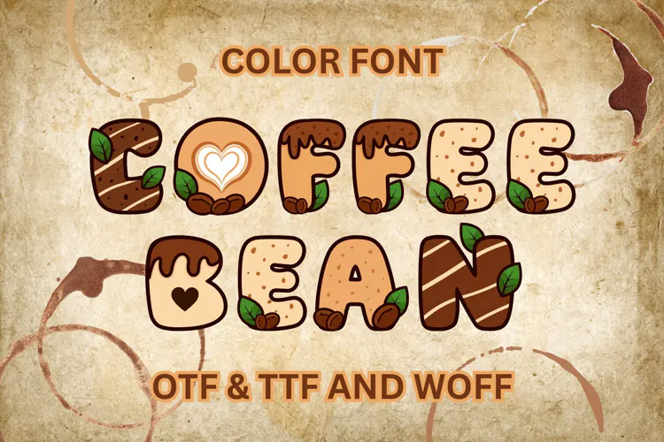 Coffee Bean Color Font