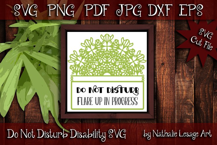 Do Not Disturb Flare Up In Progress SVG Door Sign Bedroom example image 1
