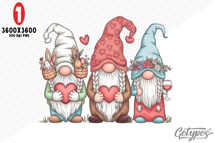 Valentine Gnome Clipart Image 6