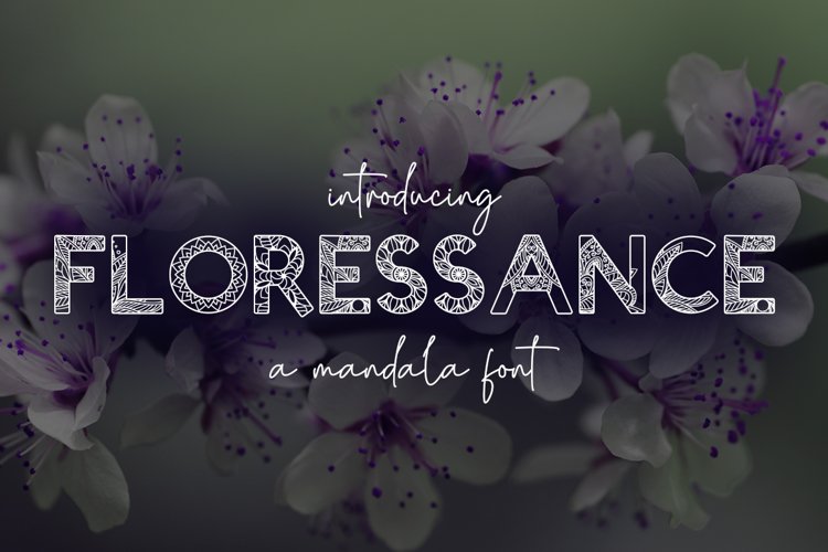 Floressance - a mandala font example image 1