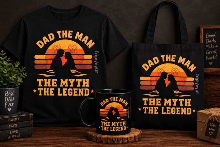 Dad The Man The Myth The Legend PNG | Father’s Day Design
