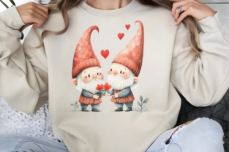 Cute Watercolor Valentines Day Clipart PNG