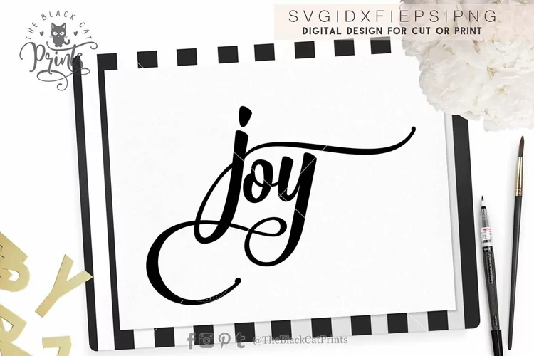 Joy SVG PNG EPS DXF Calligraphy SVG, Christian svg design