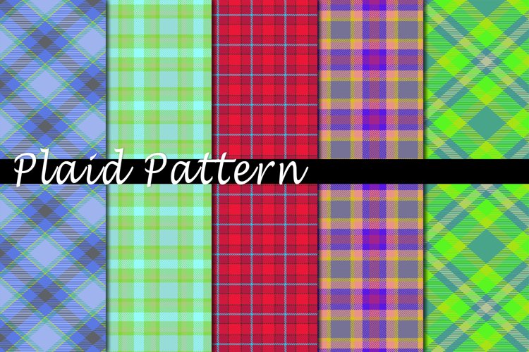 Plaid Pattern Digital Paper Bundle example image 1