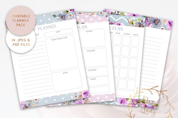 Printable Planner Bundle #3 - JPEG &amp; PDF Files (1095023) | Digital ...