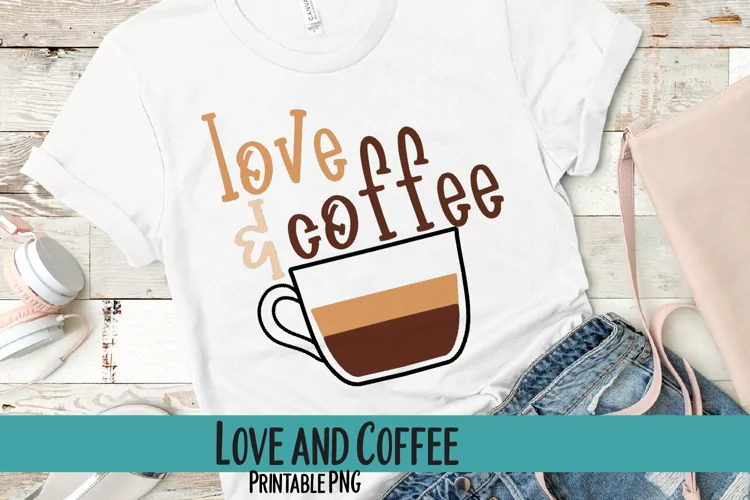 Love and Coffee Sublimation PNG