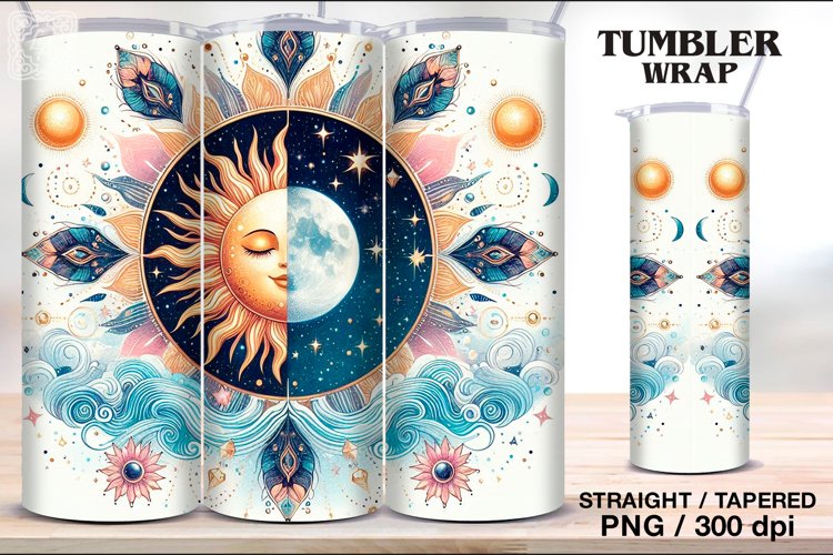 Day&Night Tumbler Sublimation, 20 oz Tumbler Wrap