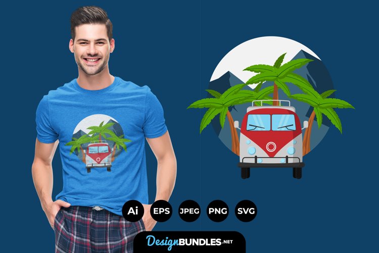 Hawaii Retro Clipart for T-Shirt Design example image 1