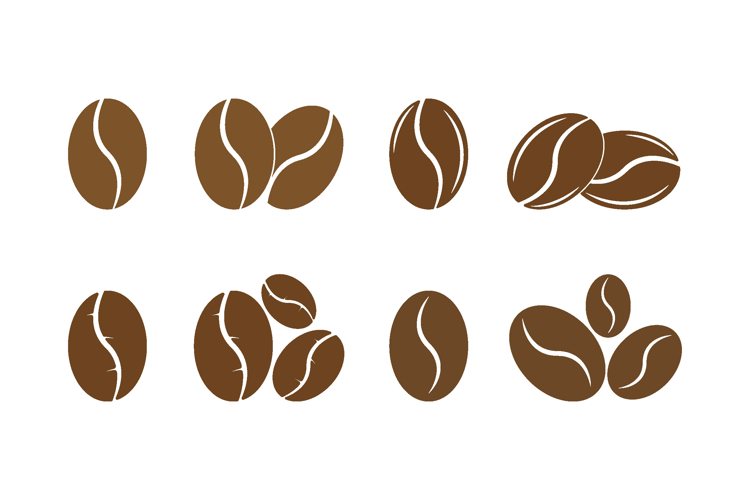 Professional Coffee Bean Vector Icon and Element Collection