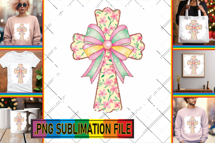 Elegant TSHIRT Gift Magic PNG, Flower Cross