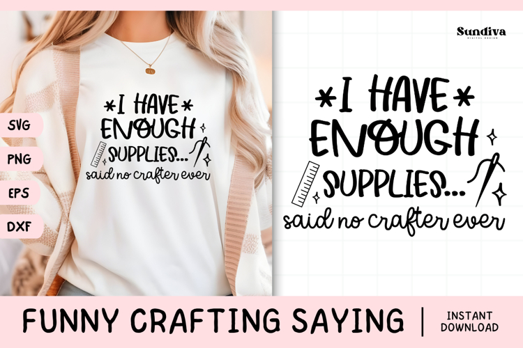 Funny Crafting Quote SVG For Crafter | Said No Crafter Ever