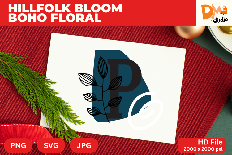 Boho Floral Svg Image 8