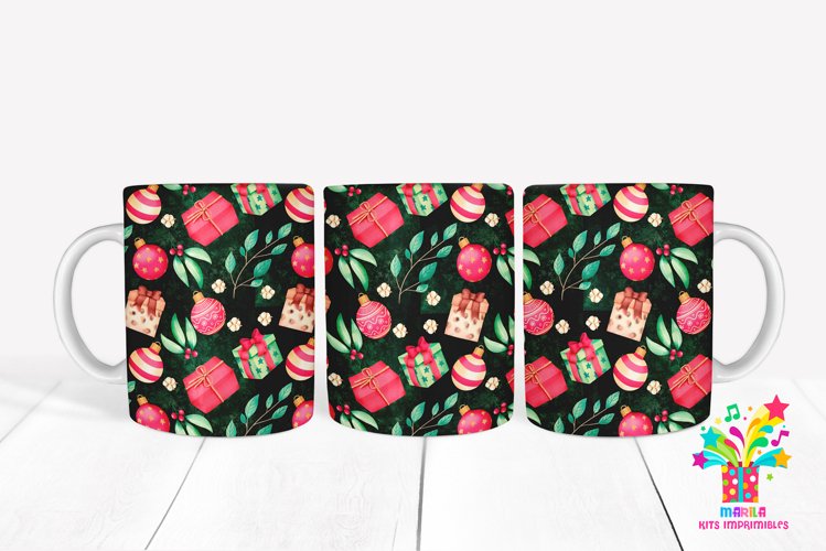 Christmas Mug Sublimation Design #26 / 11oz   15oz mug wrap