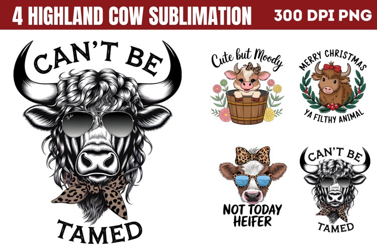 Cow Sublimation Designs Image 13