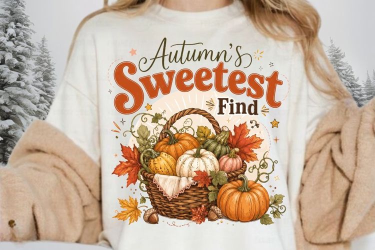 Autumns Sweetest Find PNG Sublimation Design - Rustic Fall