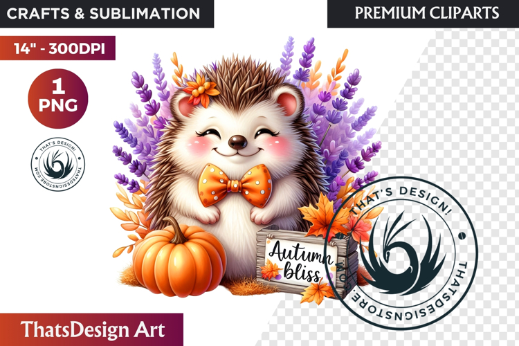 Autumn Cute animals with sign clipart Pumpkin thanksgiving