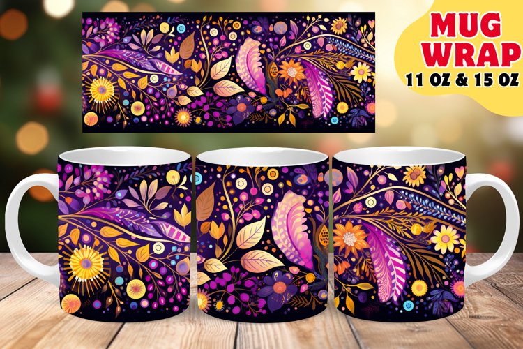 Joyful Splash of Colors: Mug Wrap Delight