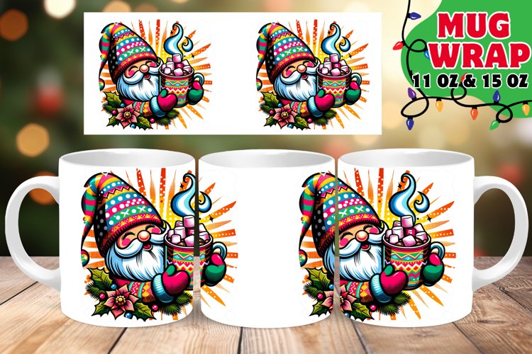 Gnome Winter Splendor 11oz 15oz Mug Wrap example image 1