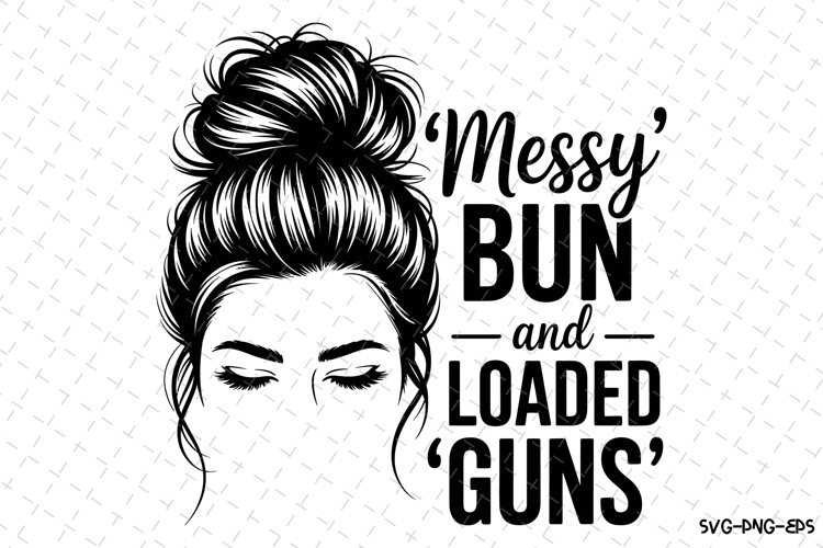 Messy Bun Silhouette Image 11