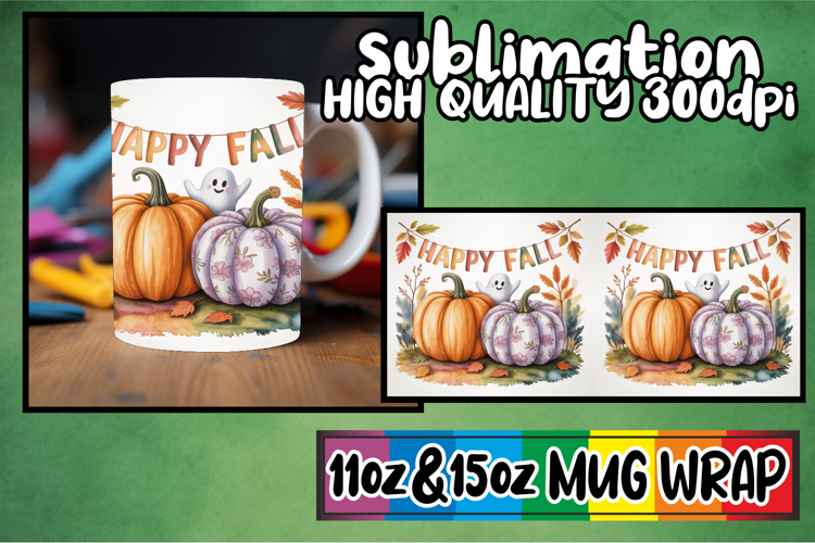 Radiant evenings 11oz 15oz sublimation wrap, Pumpkin Waterco