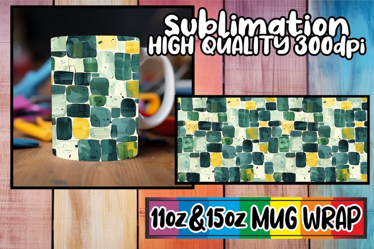 Graffiti Sublimation Mug Wrap for 11oz/15oz example image 1