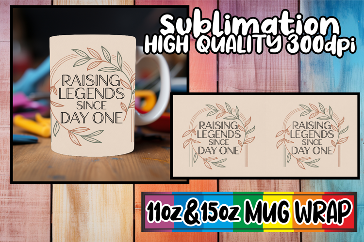 Graceful days sublimation mug wrap, Mother's Day