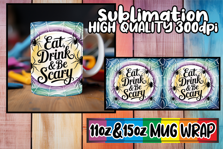 Blissful nights sublimation print wrap, Halloween