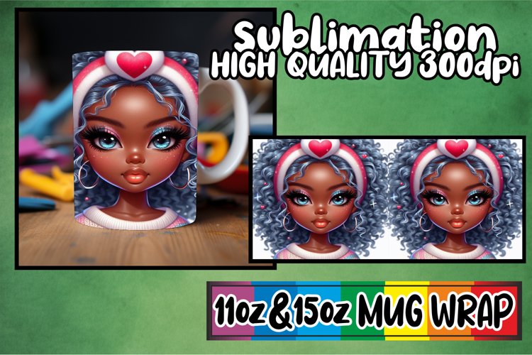 Unique vibes sublimation print wrap, Love Girl example image 1