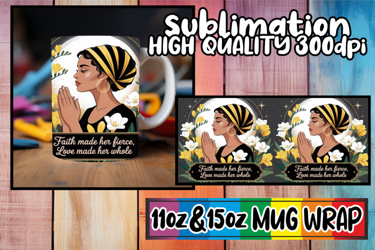 Wholesome memories sublimation wrap, Praying Woman