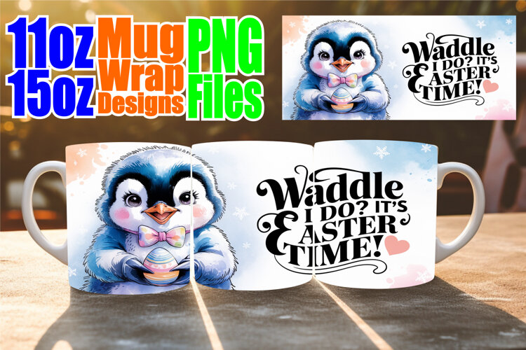 Unique flair 11oz 15oz mug wrap, Easter example image 1
