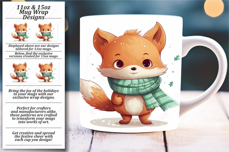Holiday Hearth Animal Mug Template example image 1