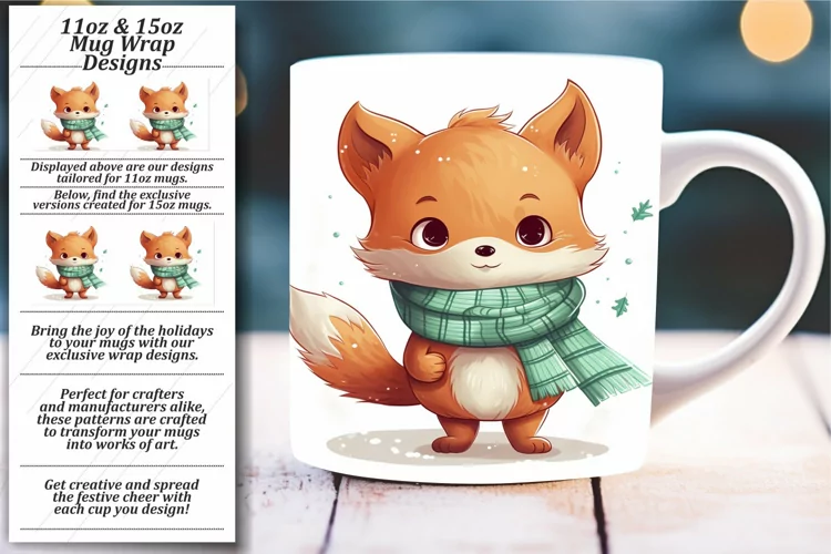Holiday Hearth Animal Mug Template