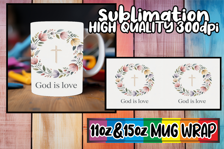 Joyful sunsets 11oz 15oz sublimation wrap, Christian Quotes