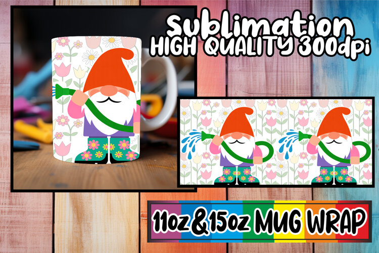 Exquisite charm 11oz 15oz mug wrap, Gnomes example image 1