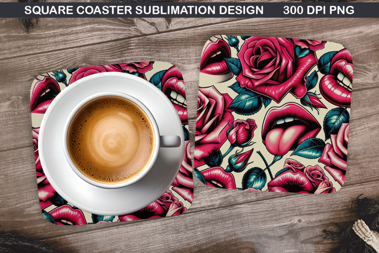 Valentine Coaster Sublimation, Valentine Coaster PNG Design