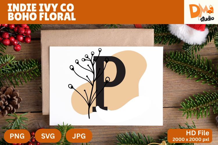 Floral Monogram Letter Svg Image 6