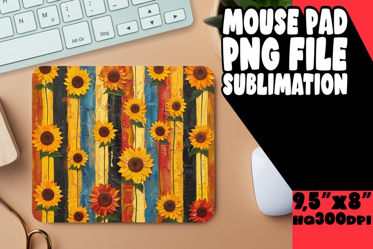 Stylish Petal Striped Mouse Mat - Trendy Desk Decor example image 1
