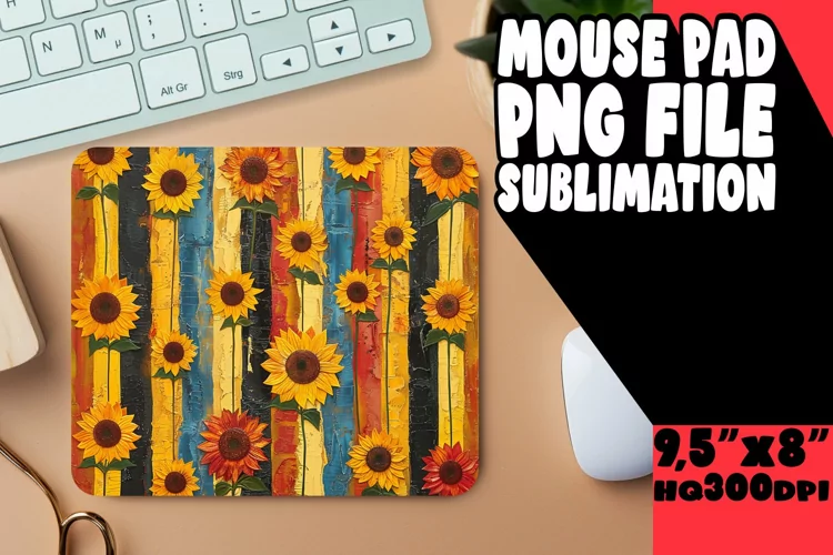 Stylish Petal Striped Mouse Mat - Trendy Desk Decor