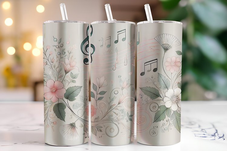 Music Tumbler Wrap | Sublimation | Tumblers example image 1