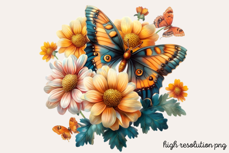 Watercolor Flowers Svg Image 23
