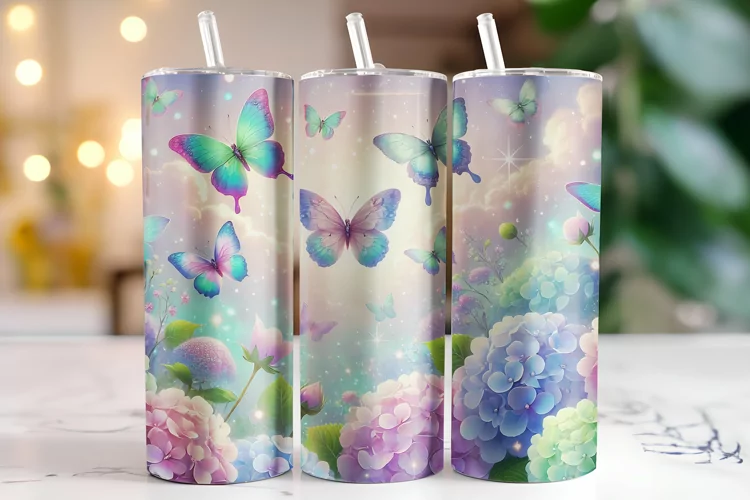Butterflies Tumbler Wrap | Sublimation | Tumblers