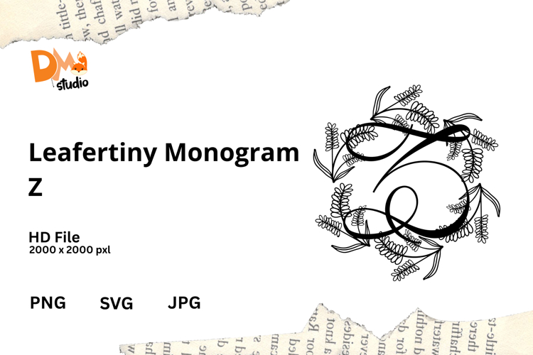 Floral Monogram Letter Svg Image 13