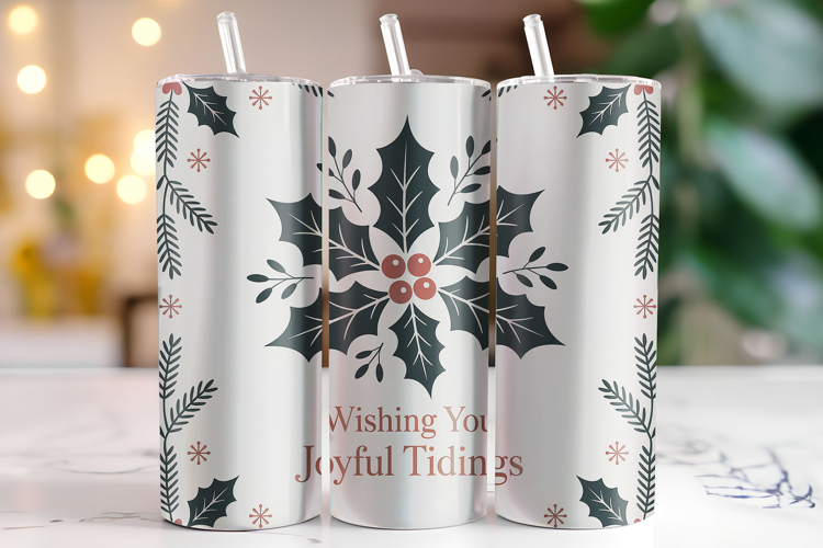 Joyful Tidings Tumbler Wrap | Christmas Wrap