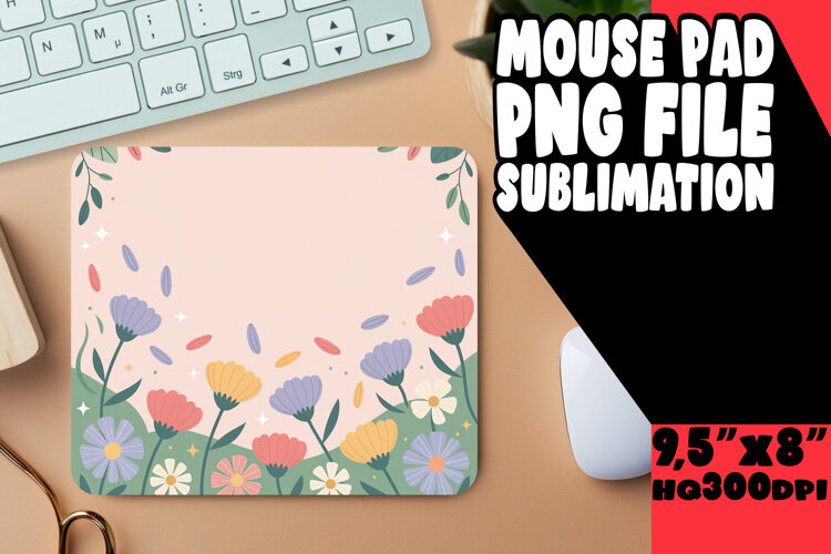 SWEET DESK PAD PNG STYLE, Flowers example image 1