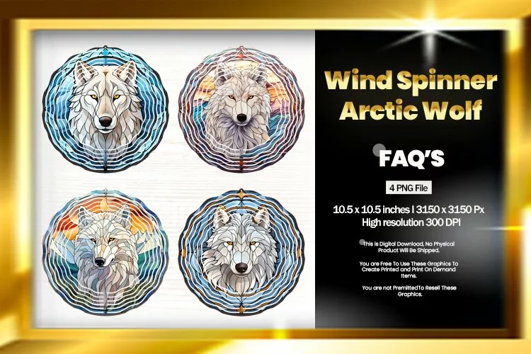 Arctic Wolf Wind Spinner Sublimation - 04 Variations
