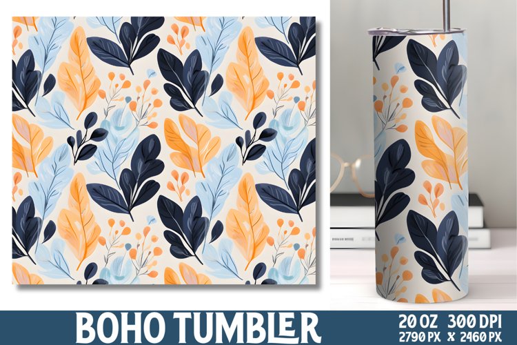 Boho Digital Papers Tumbler Wrap